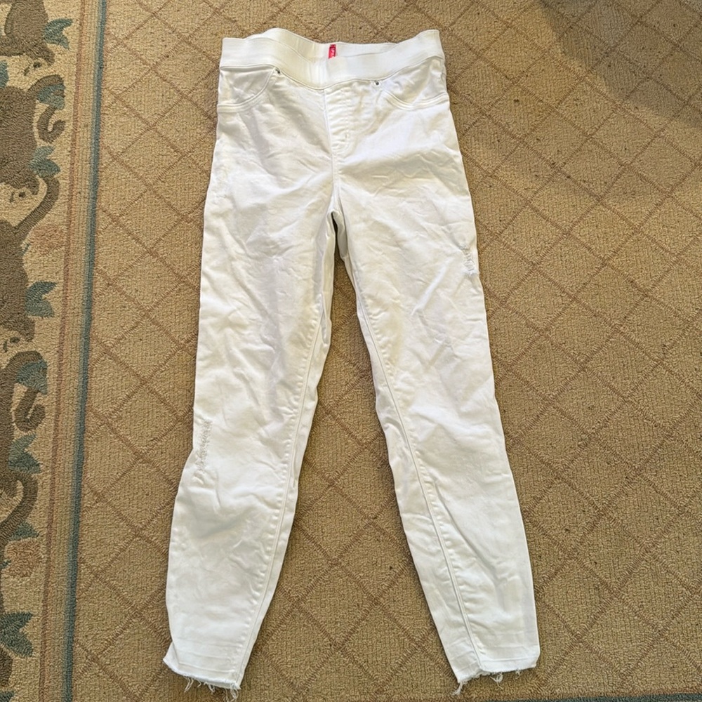 Spanx Medium white skinny jeans